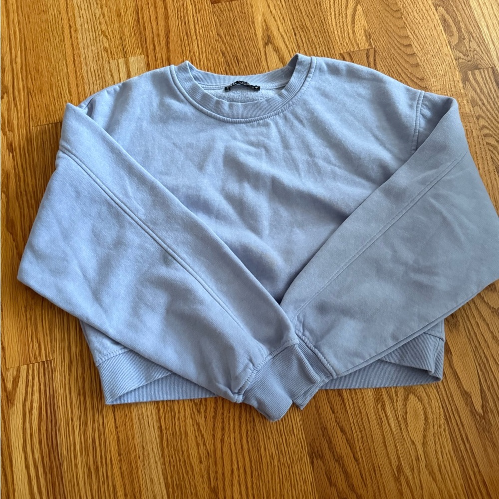 Light Purple Cropped Crewneck Sweatshirt